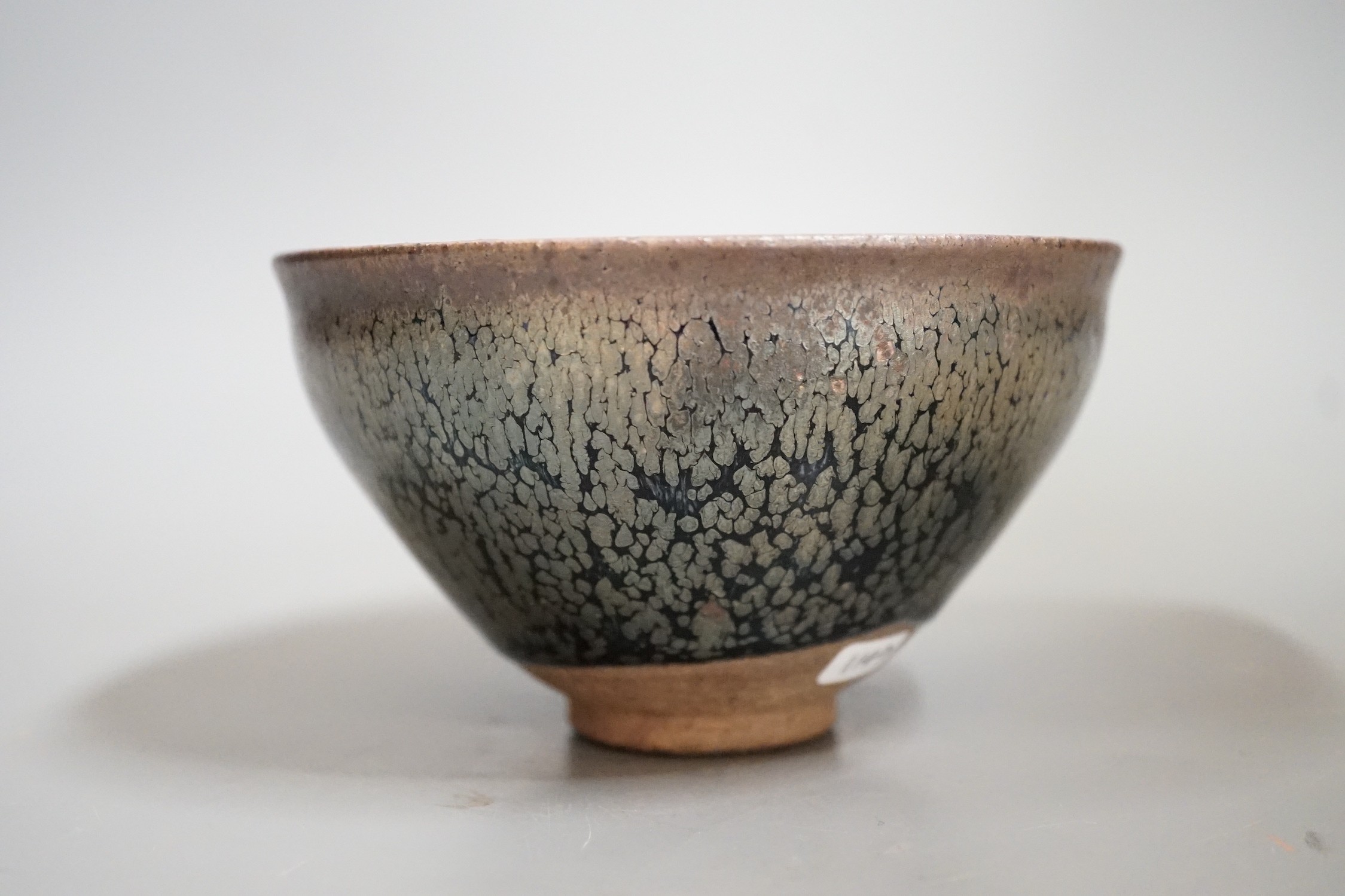 A Chinese Jian type silver hare's fur bowl, 7cms high